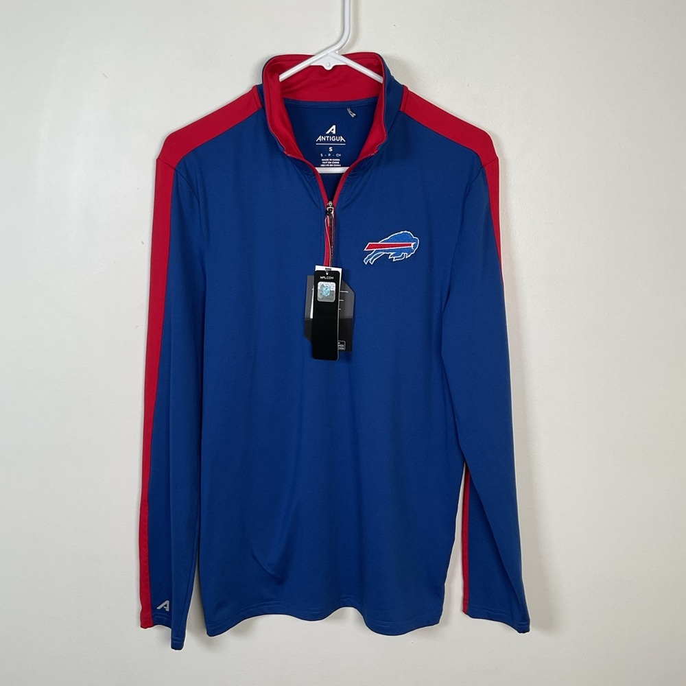 Antiqua Men's NFL Buffalo Bills 1/4 Zip Pullover Size Small‎ NWT